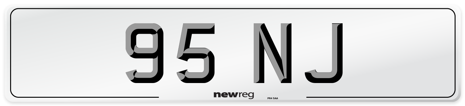 95 NJ Number Plate from New Reg